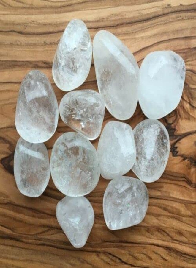 TOI SHOP Clear Quartz Agate Tumble/Pebbles Stone. for Reiki, Crystal, Vastu, Fang Shui Aura, Home Decor, Office Decor, Gifting, Good Luck, showpiece etc. (Clear Quartz, 900 gm) - Image 5